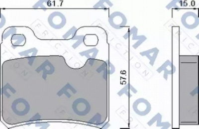 FOMAR FRICTION fo445981 -  Комплект тормозных колодок, дисковый тормоз